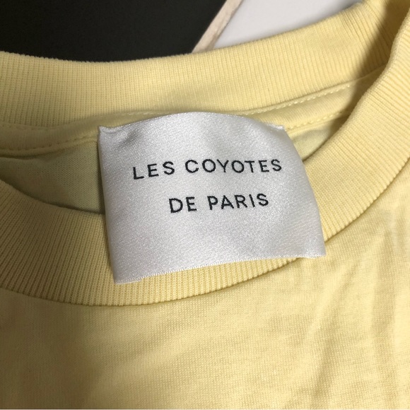 Les Coyotes De Paris Long Sleeve Pale Yellow Graphic T-Shirt Pastel size Small - Picture 8 of 10